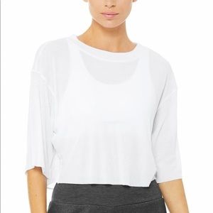 ALO Yoga Flowy White Top
